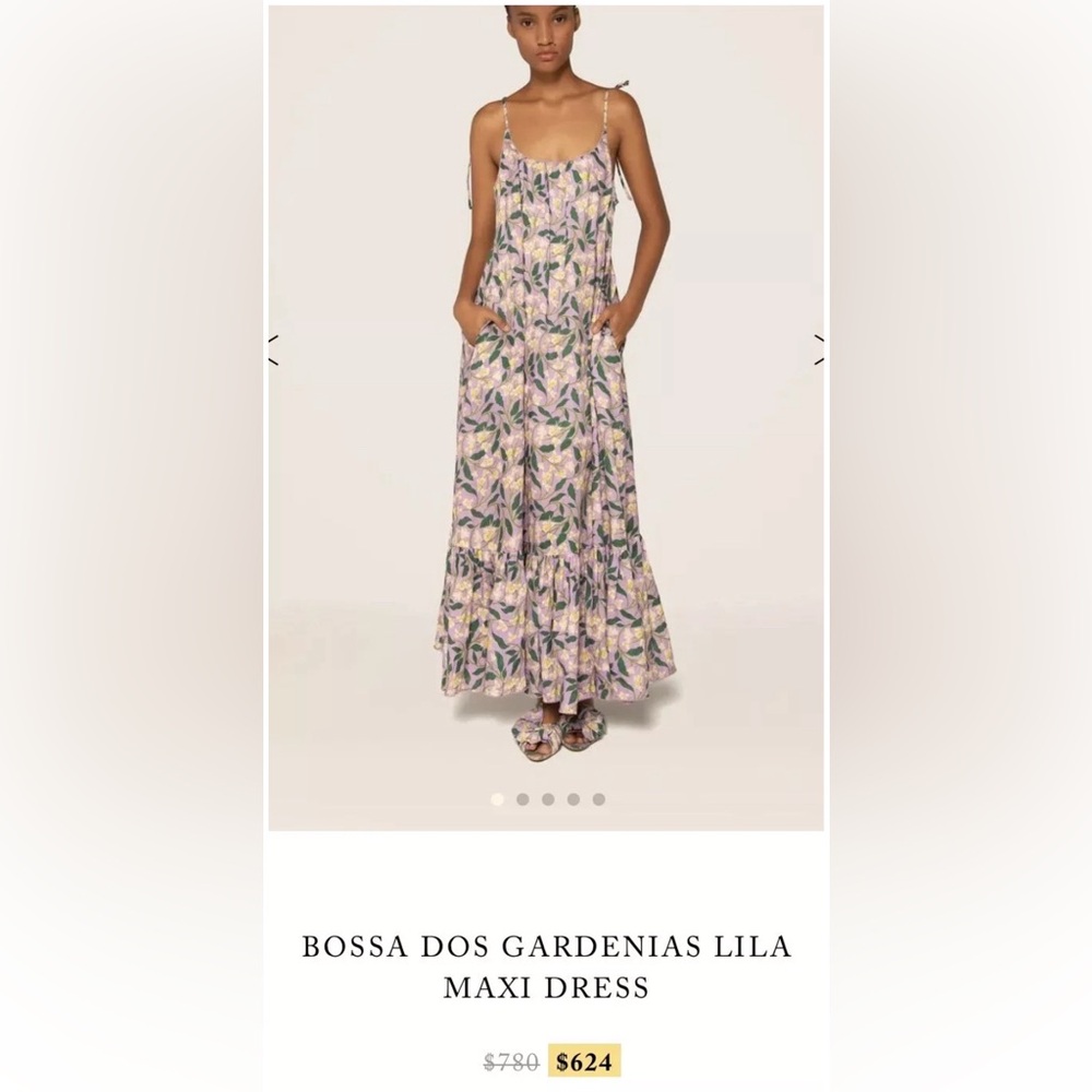 Agua by Agua Bendita Dos Gardenias Lila Maxi Dress